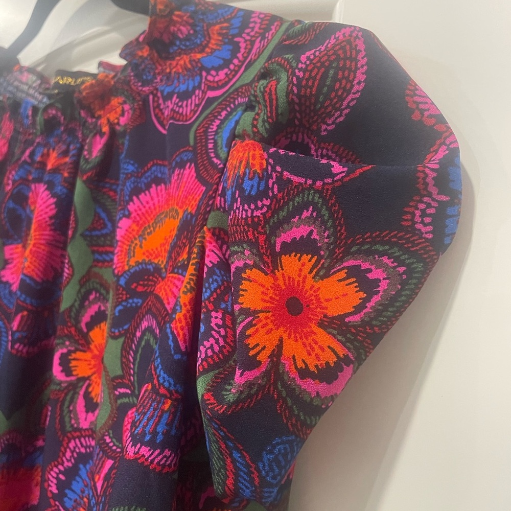 Sugarlips Midnight Floral Drape Sleeve Top - Picture 5 of 8
